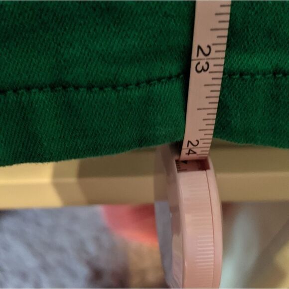 Market & Spruce Green Cotton Blend Denim Zipper Button Front Utility Jean Jacket - Picture 7 of 7